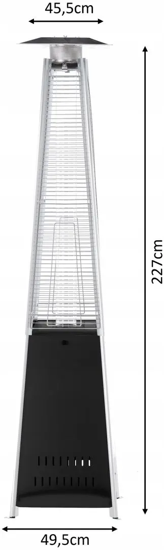 Încălzitor pe gaz de exterior GardenLine GAZ6417 (Black/Inox)