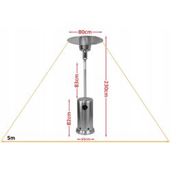 Incalzitor pe gaz exterior Maltec GH145SV (Silver) Thumb