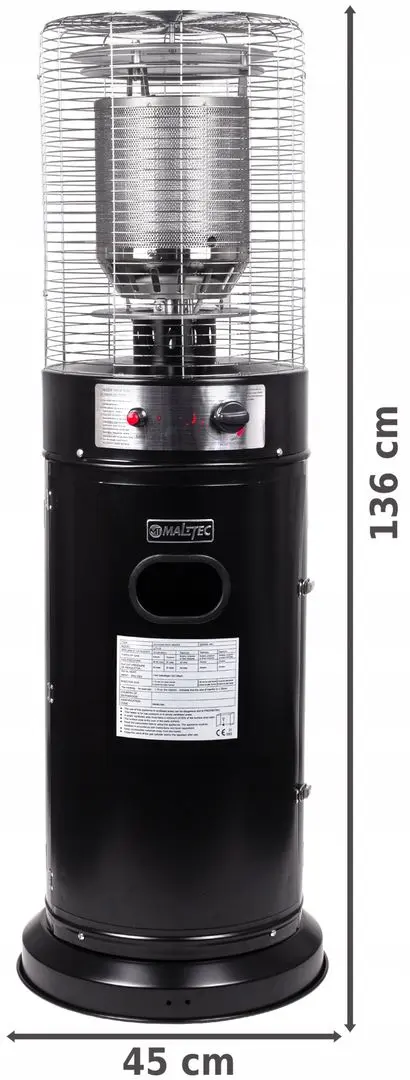 Incalzitor pe gaz exterior Maltec Tropical Compact GH285 (Black)