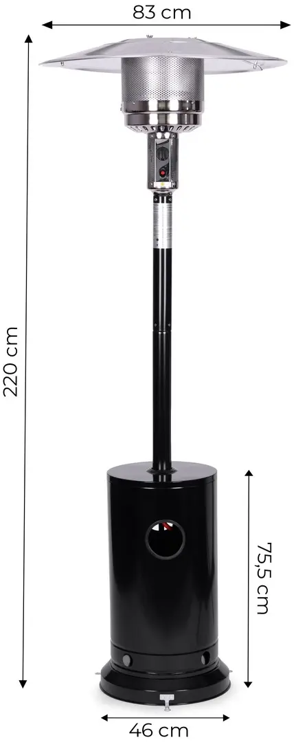 Incalzitor exterior pe gaz MultiGarden HSS-A-SJGPT (Black)