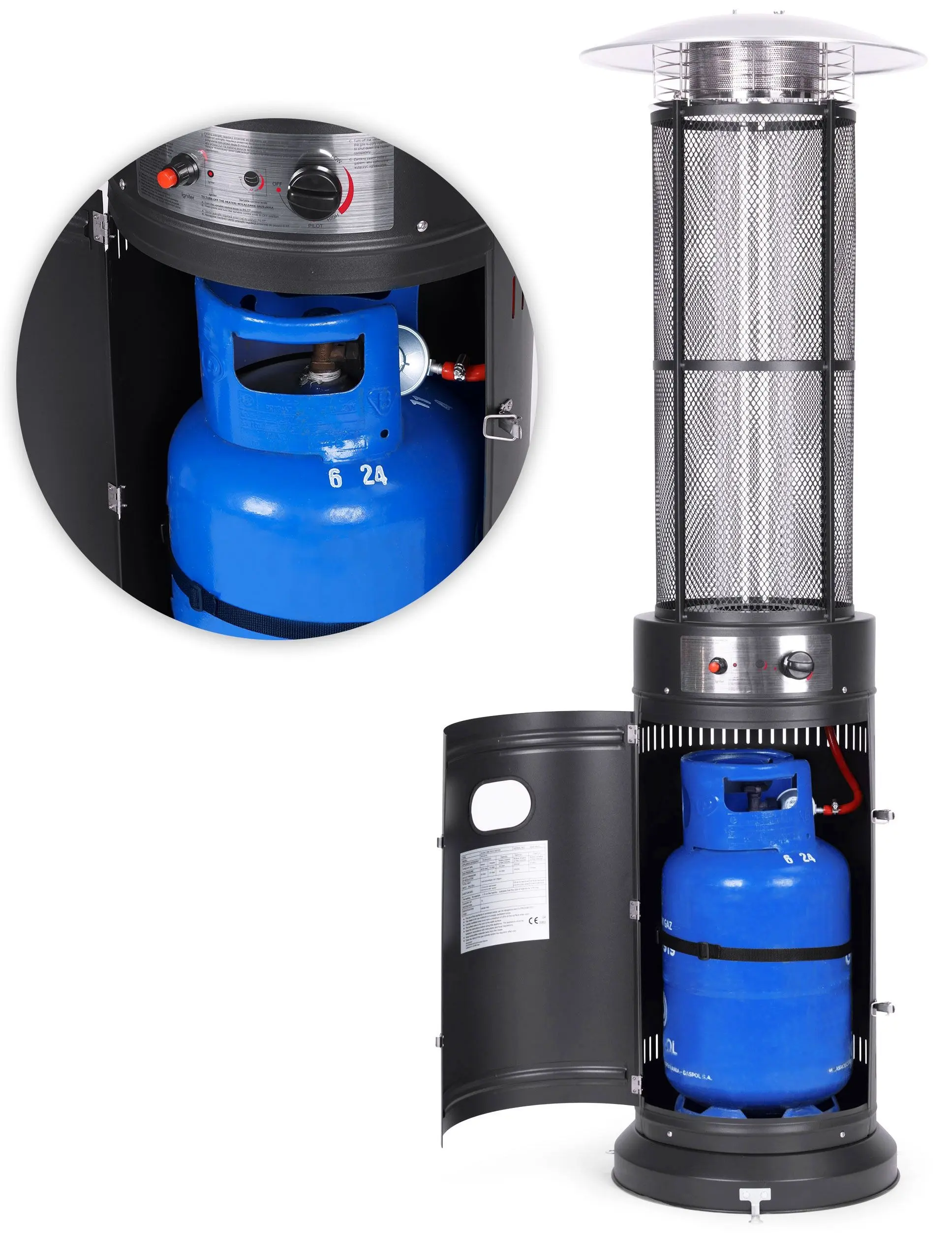 Incalzitor pe gaz exterior Multi Garden BYH-D-PC (Black)