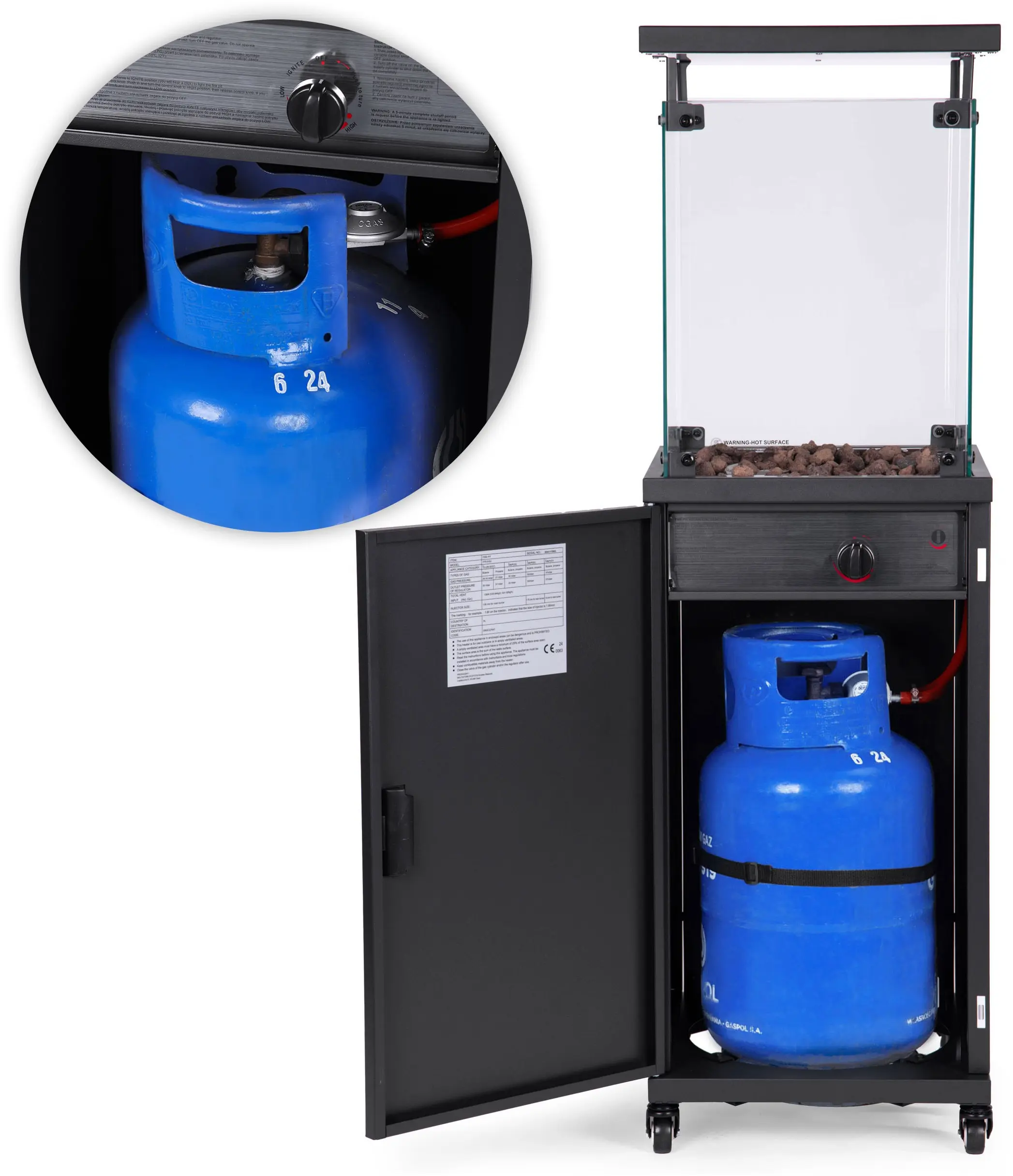 Incalzitor pe gaz exterior Multi Garden FPS-B-BJ (Black)