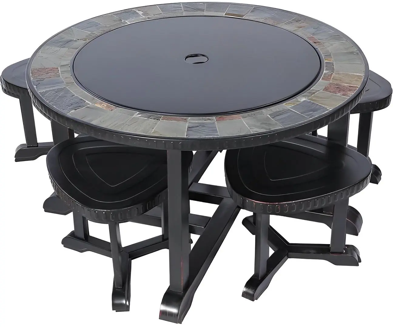 Castron pentru foc cu capac Strend Pro Grill 3in1 (Black)