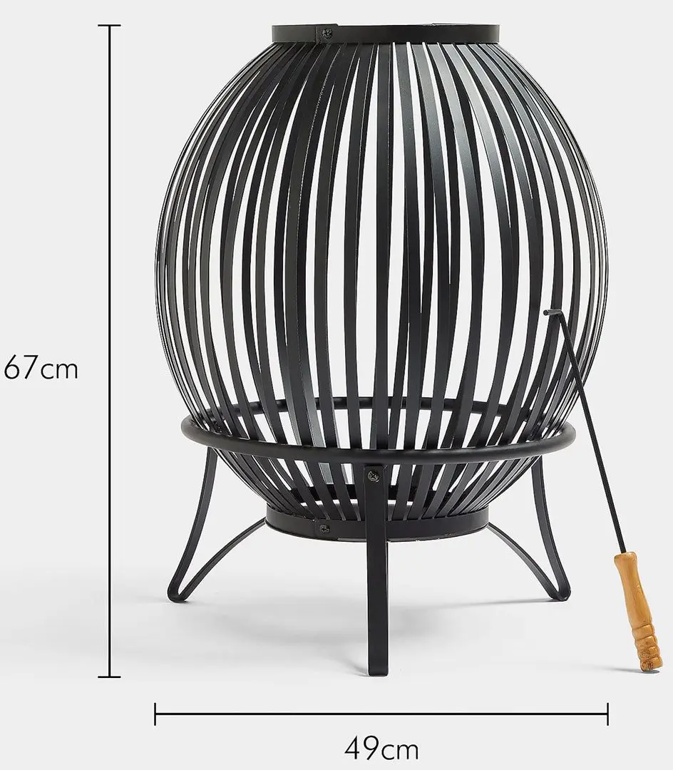 Очаг для костра VonHaus Fire Pit 2500653 (Black)