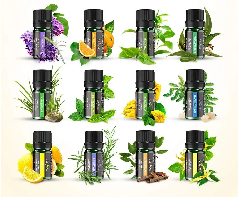 Set umidificator și difuzor de aroma + ulei Anjou ADA003 (White)