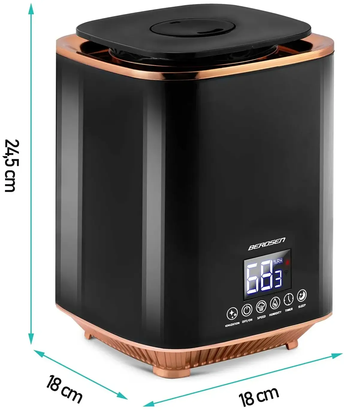 Увлажнитель воздуха Berdsen BD-502 350201 (Black/Gold) - 2