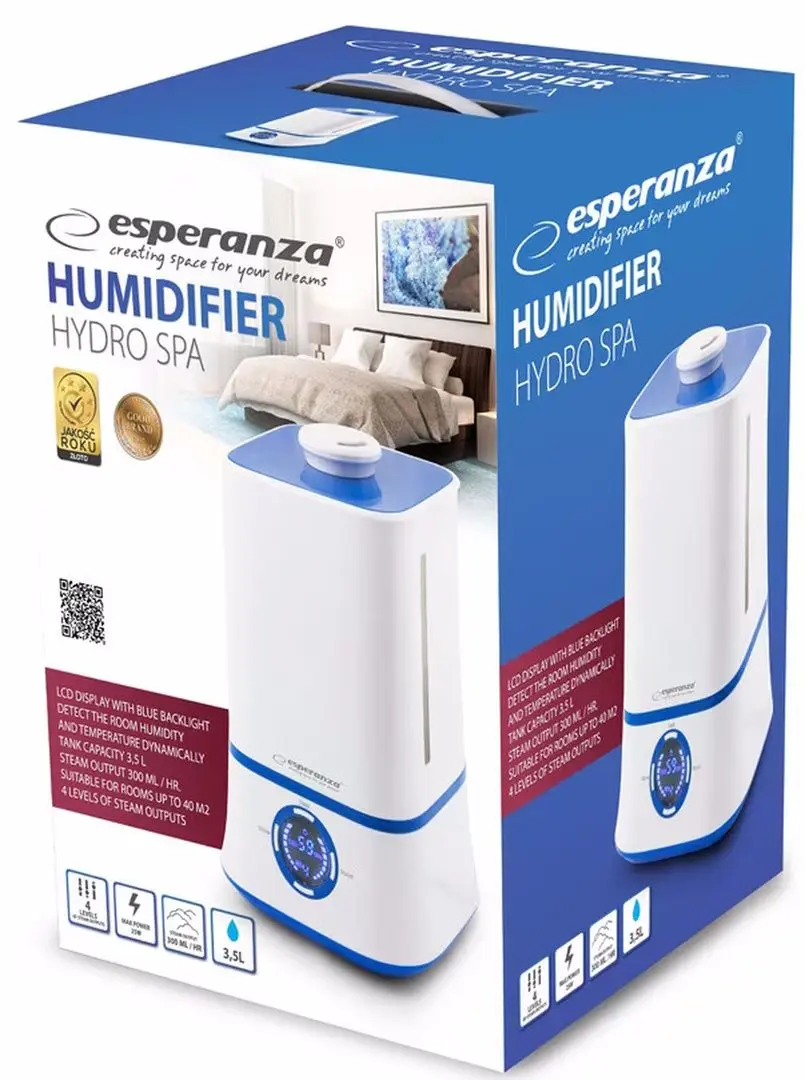 Увлажнитель воздуха Esperanza Hydro Spa EHA007 (White/Blue) - 2