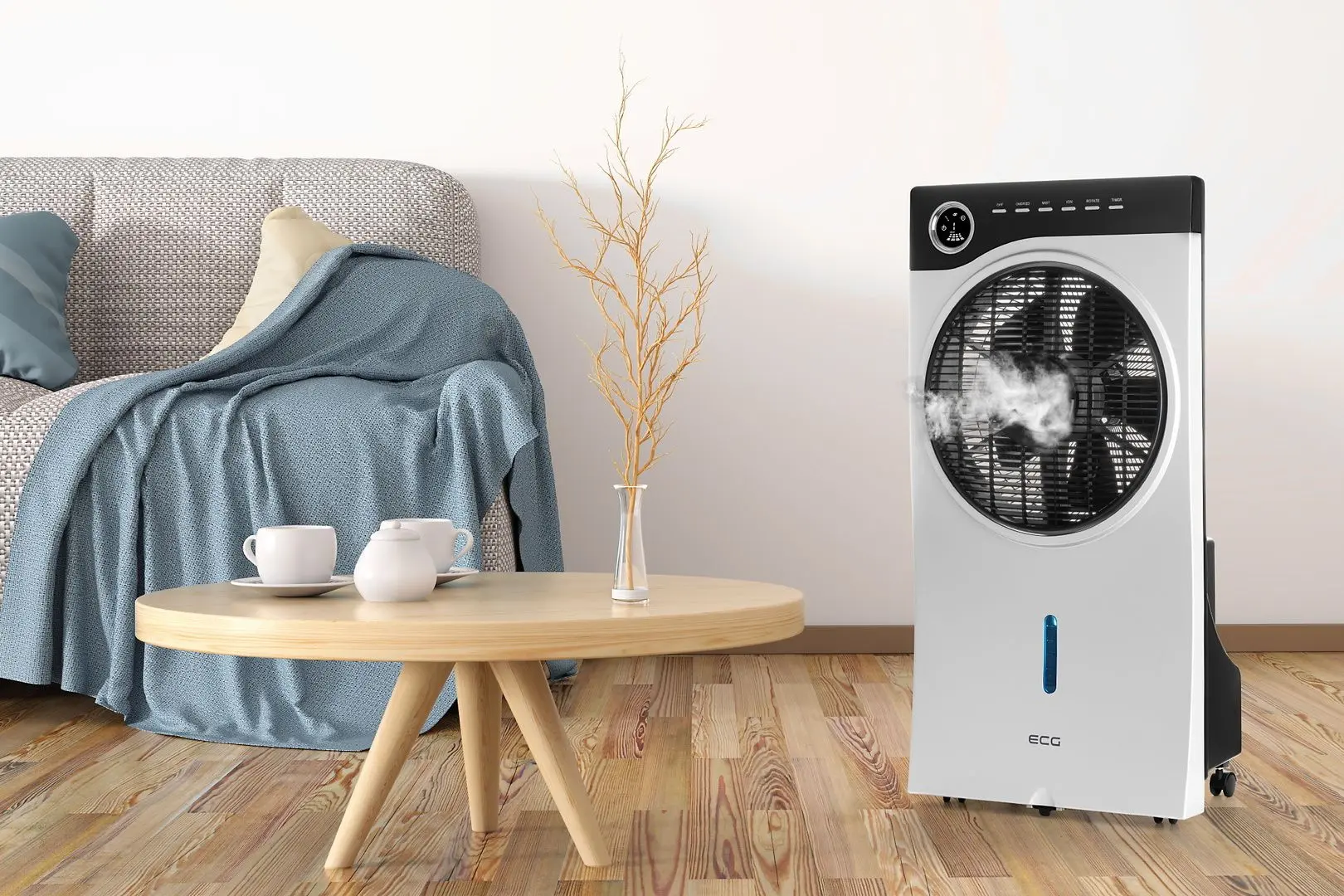 Вентилятор с увлажнителем ECG Mr. Fan (White/Black)