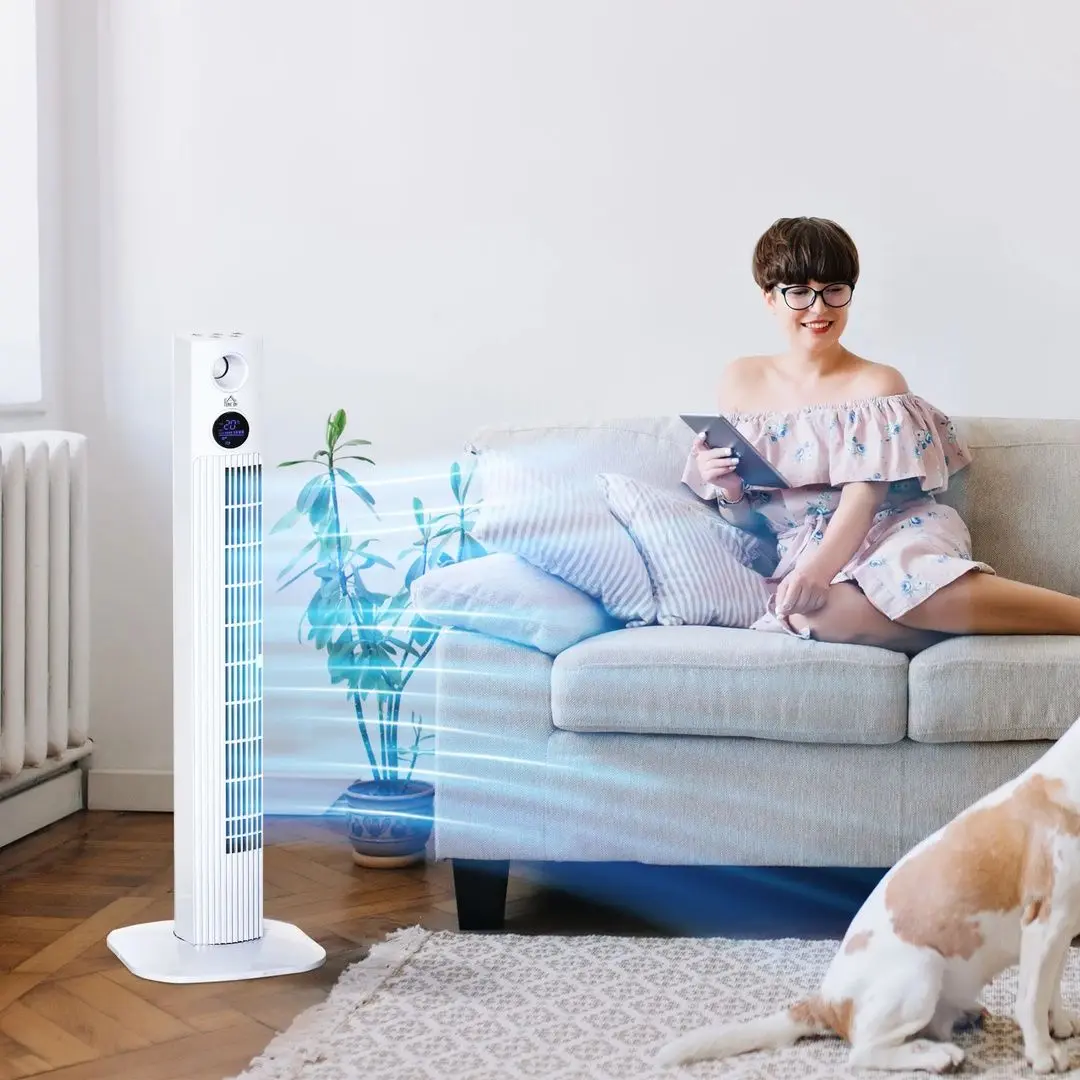 Ventilator Homcom 824-050V90WT (White)