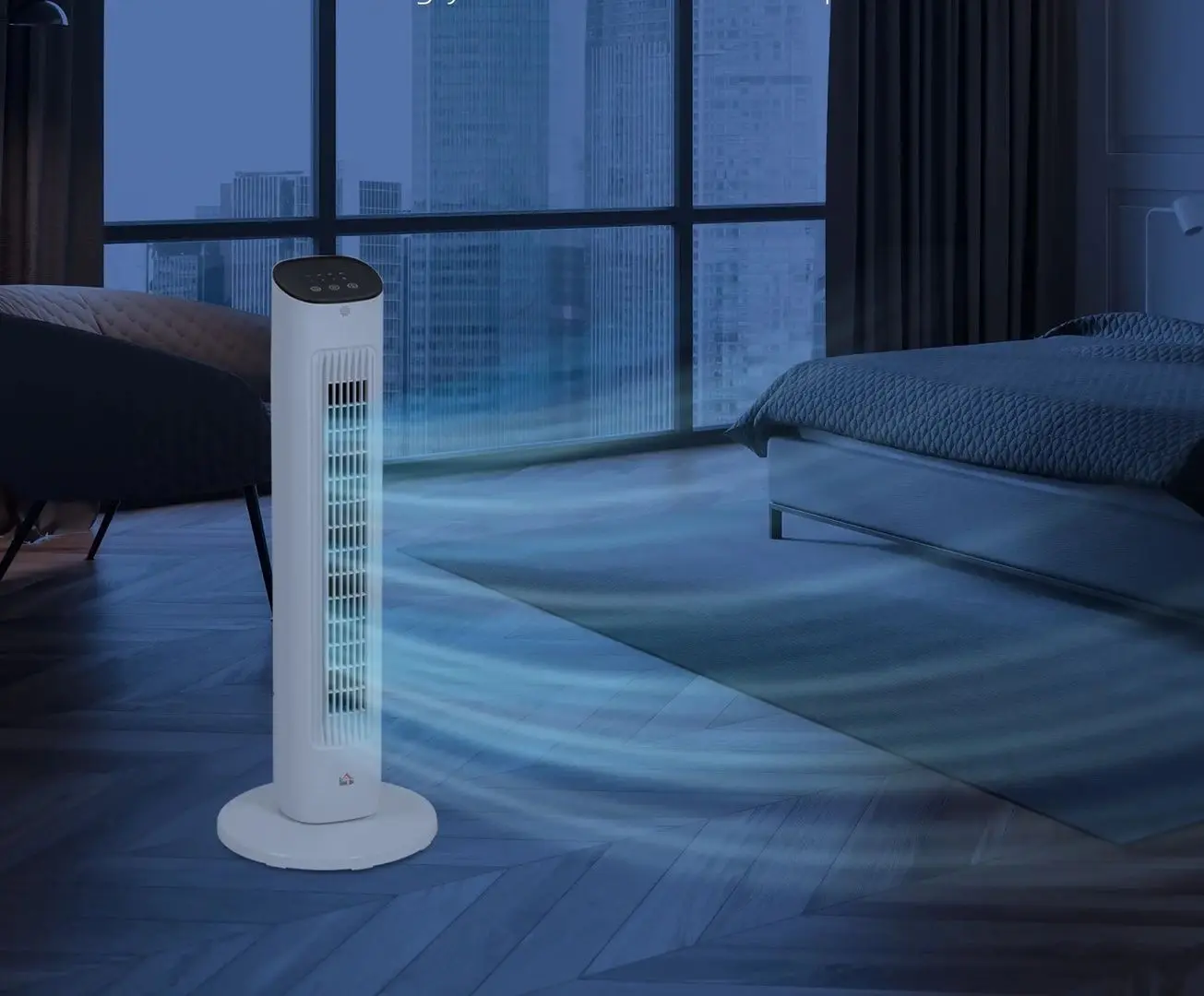 Ventilator Homcom 824-068V90WT (White)