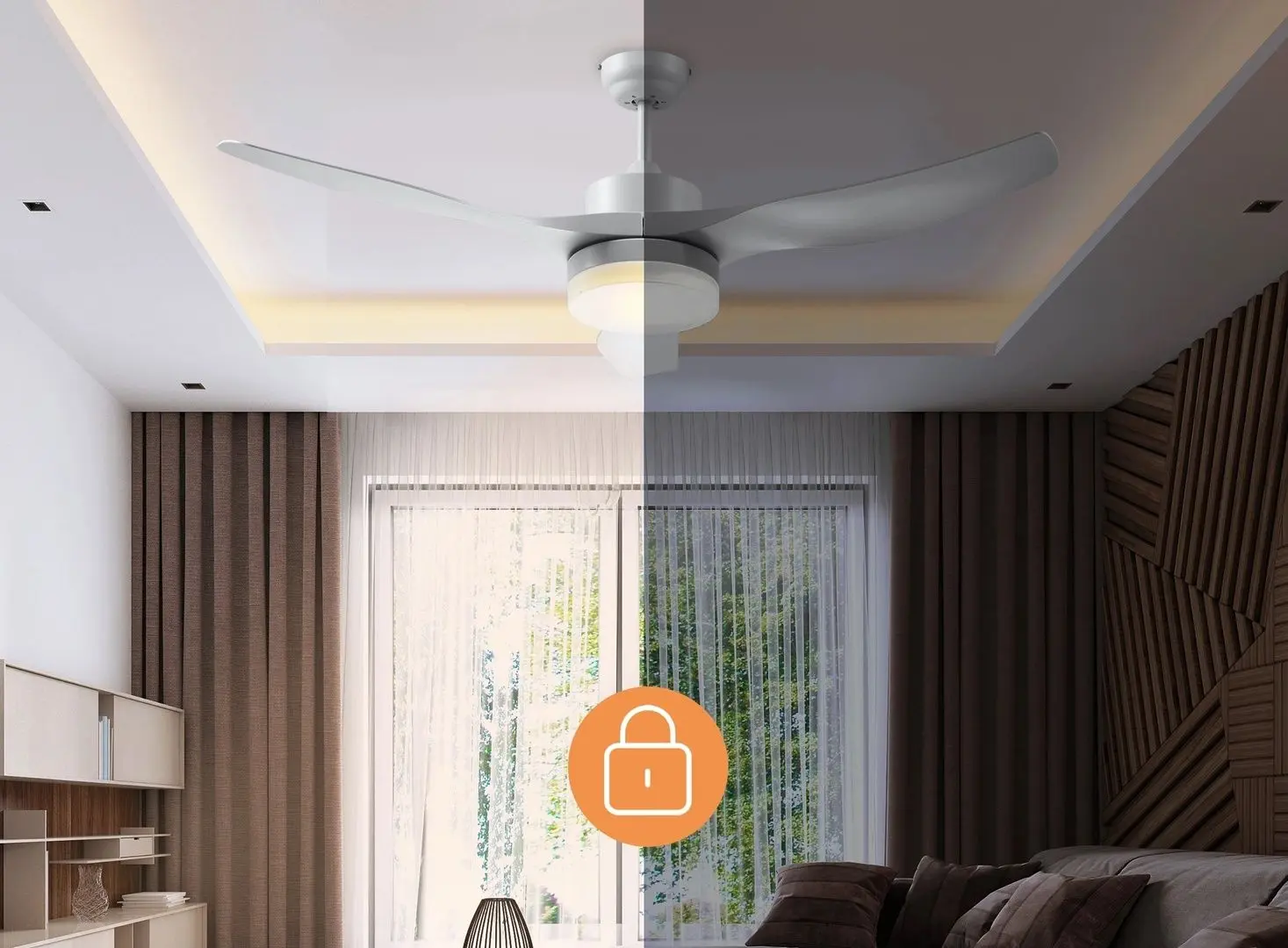 Ventilator de tavan Homcom B31-392WT (White)