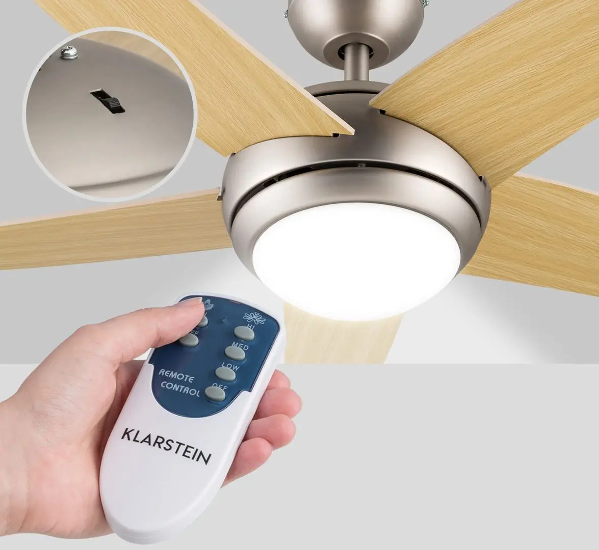 Ventilator de tavan 2in1 Klarstein Bolero (Maple) - 3