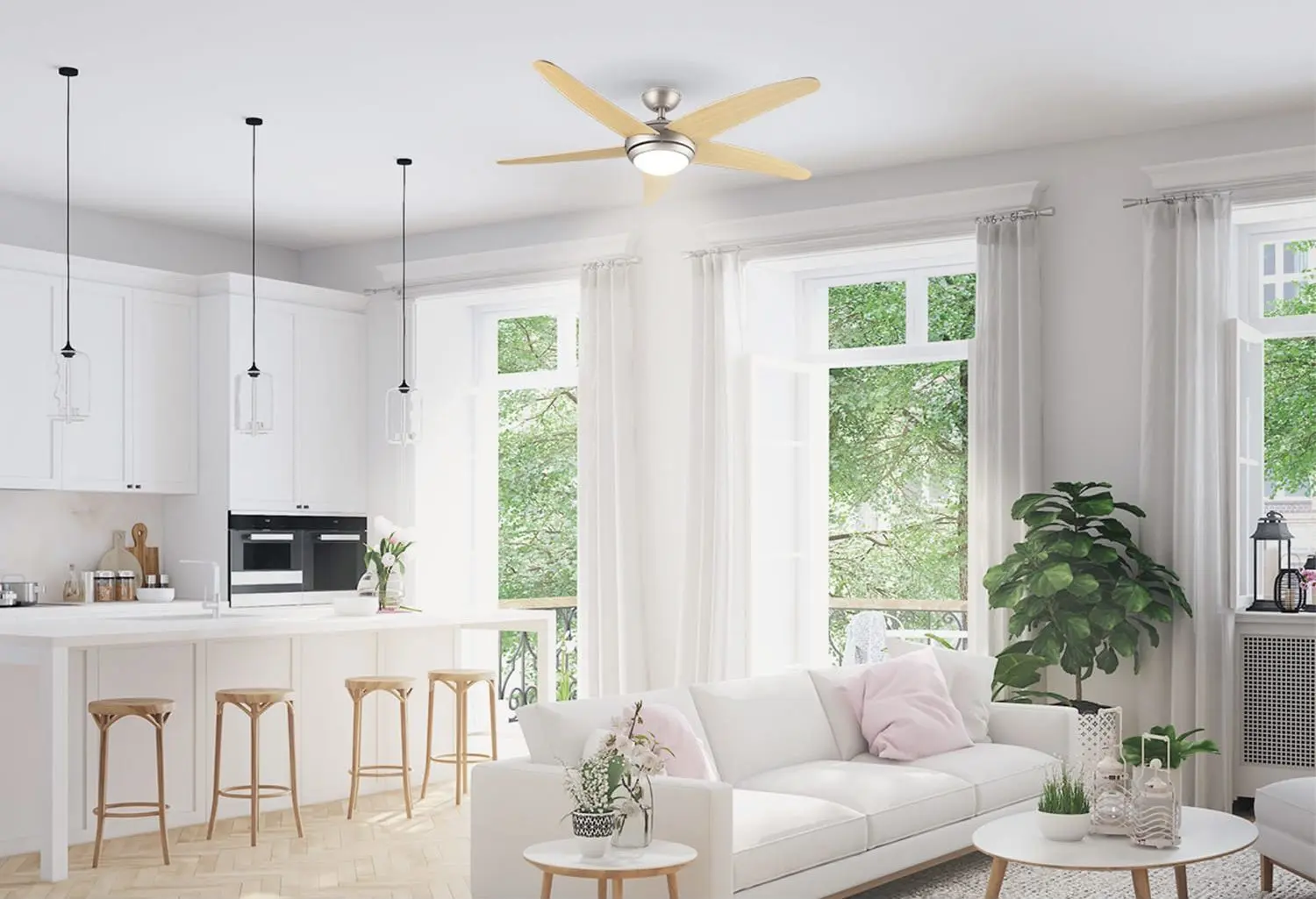 Ventilator de tavan 2in1 Klarstein Bolero (Maple) - 4