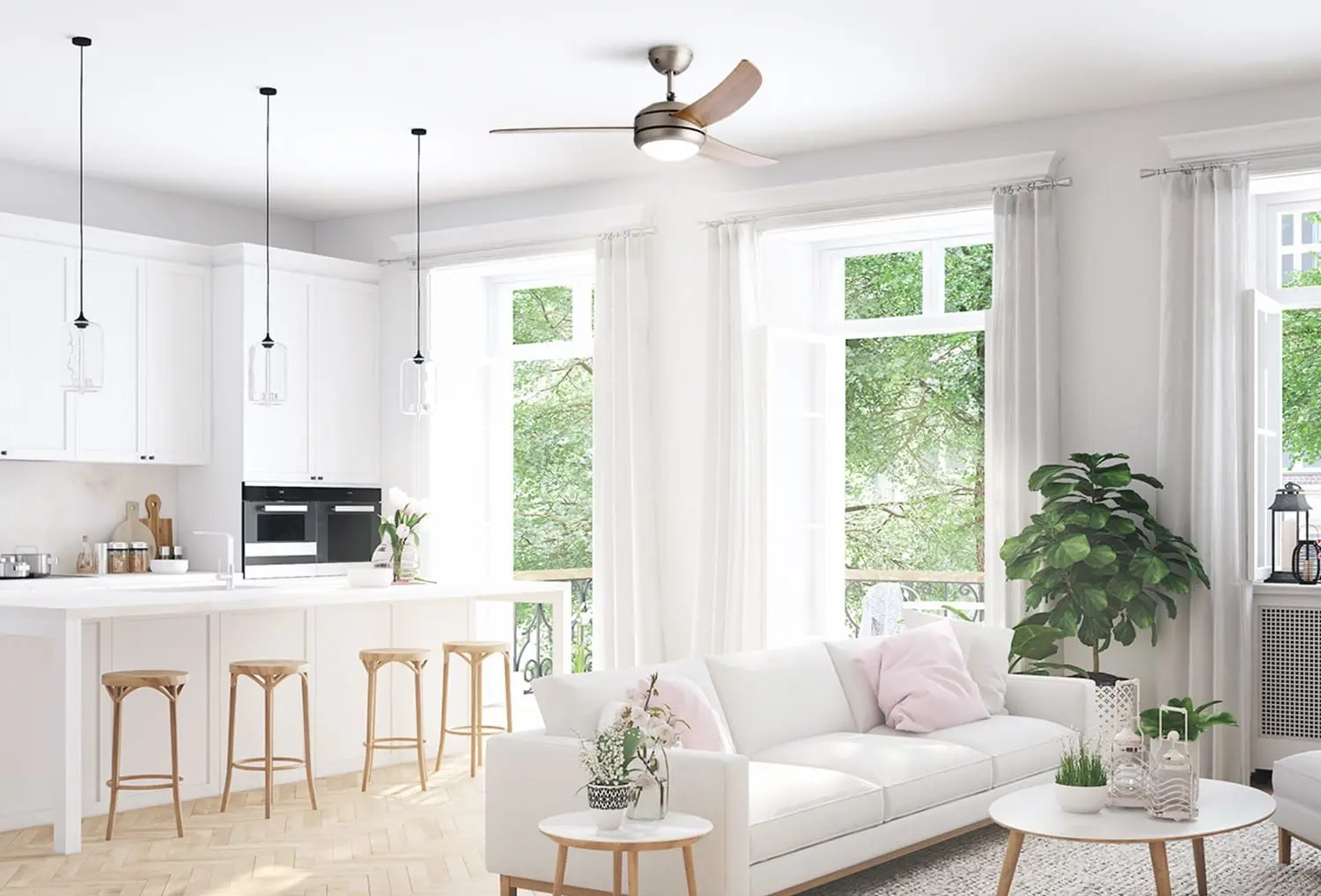 Ventilator de tavan 2in1 Klarstein El Paso (Brown) - 4