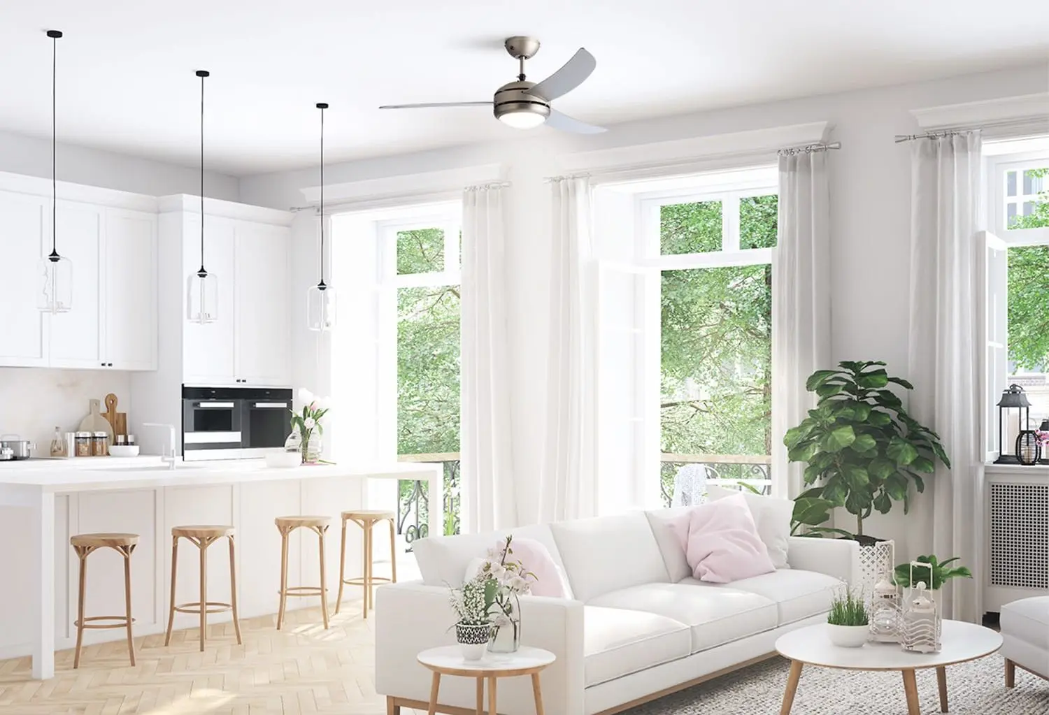 Ventilator de tavan 2in1 Klarstein El Paso (Silver) - 3