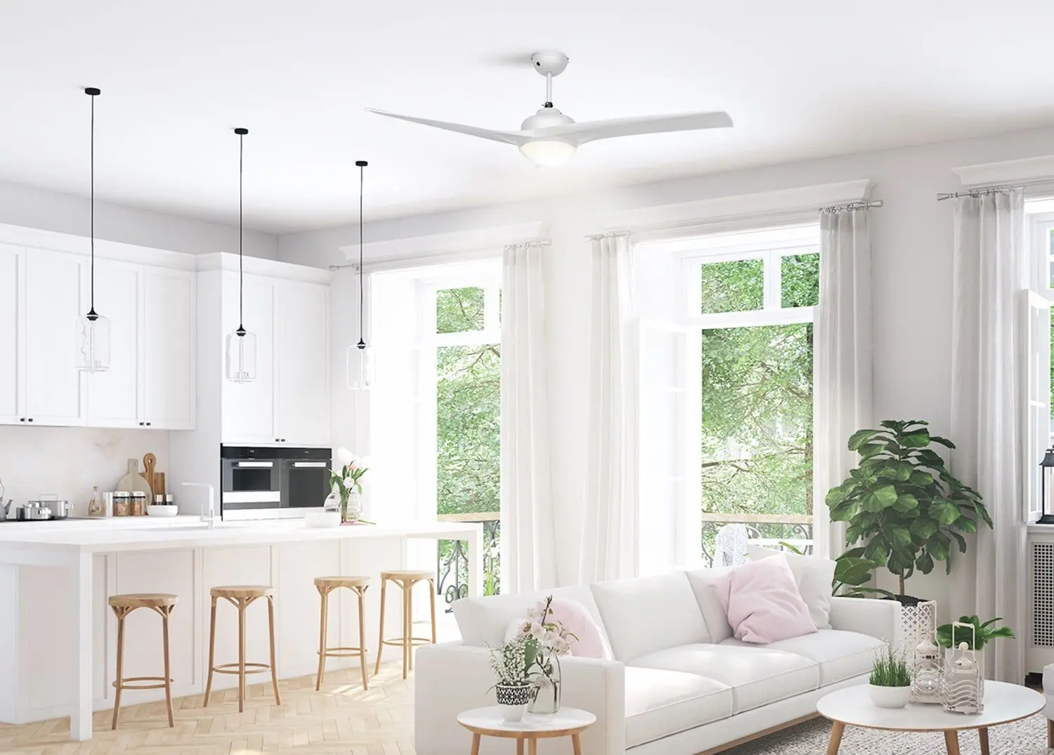 Ventilator de tavan 2in1 Klarstein Figo (White) - 4