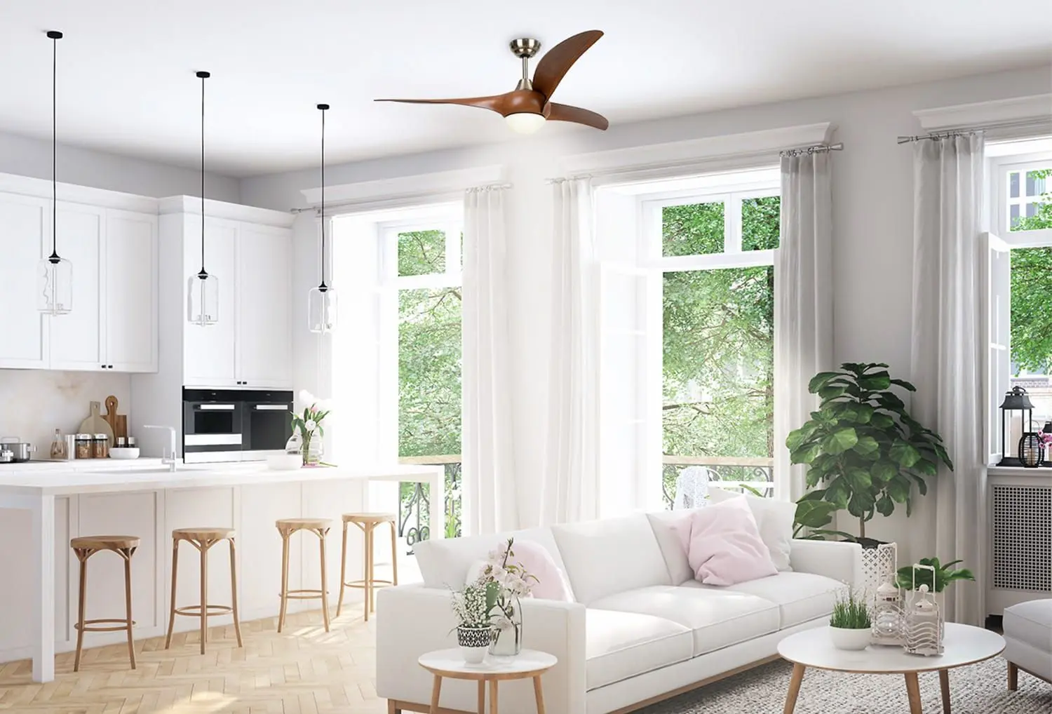 Ventilator de tavan 2in1 Klarstein Monteverde (Beech) - 4