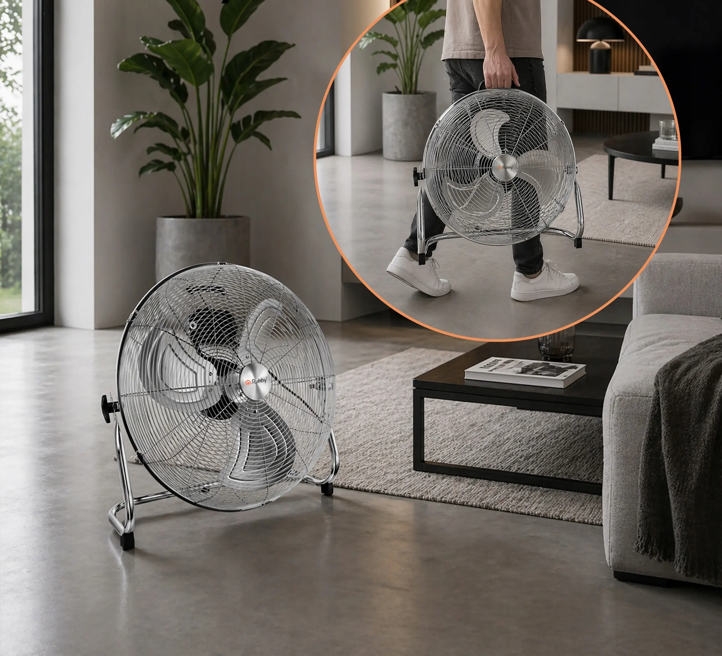 Ventilator de podea Ruhhy 27835 (Silver/Gray) - 2
