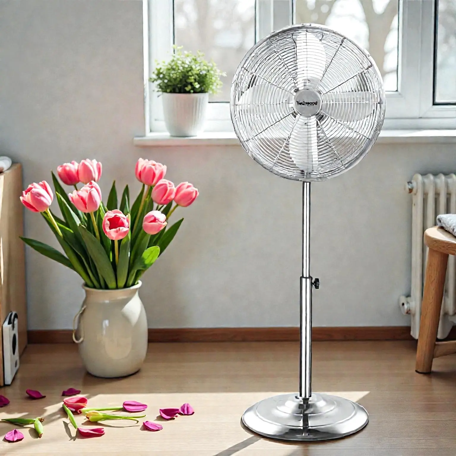 Ventilator de podea Techwood TVI-455 (Chrome)