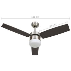 Ventilator de tavan VidaXL 51491 (Dark Brown) Thumb