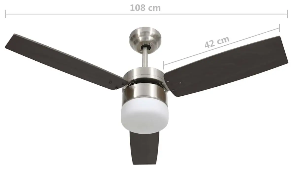 Ventilator de tavan VidaXL 51491 (Dark Brown)