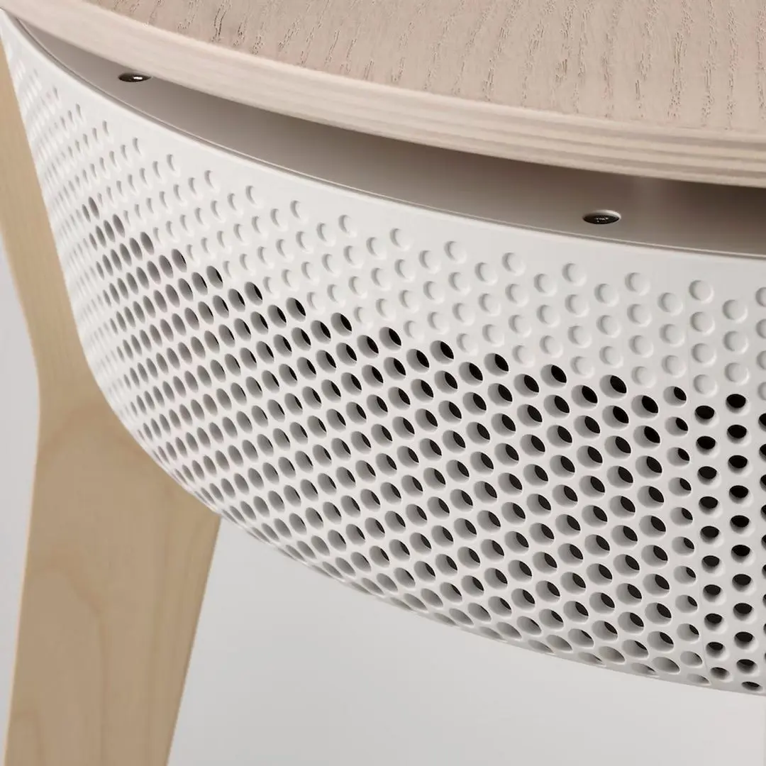 Стол с воздухоочистителем Ikea Starkvind (Дубовый Шпон Мореный/Белый)