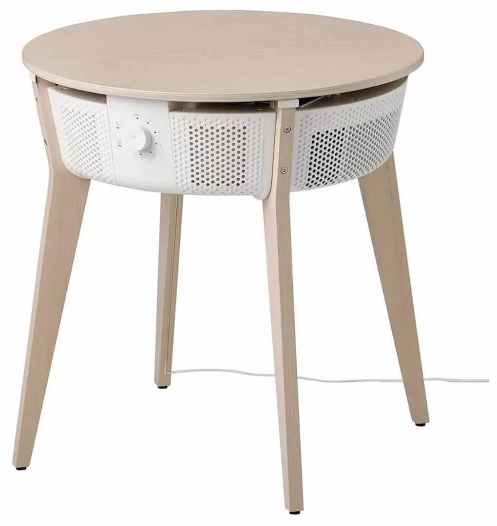 Стол с воздухоочистителем Ikea Starkvind (Дубовый Шпон Мореный/Белый)