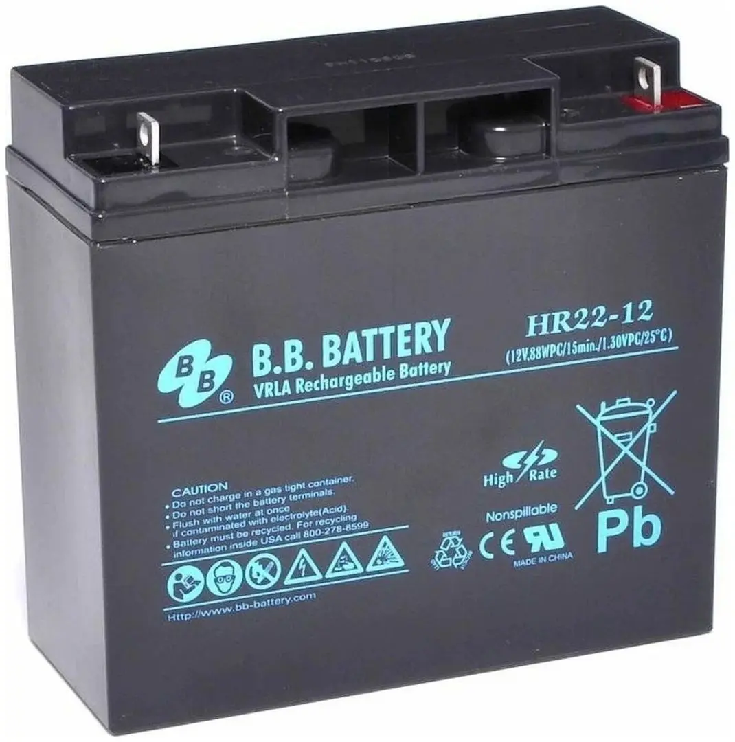 Аккумулятор для ИБП B.B. Battery HR22-12 12V/22AH