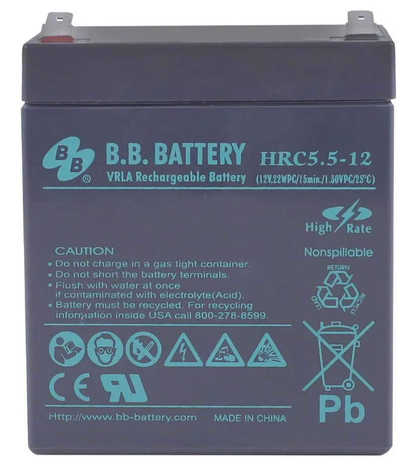 Acumulator pentru UPS B.B. Battery HRC5.5-12 12V/5.5AH