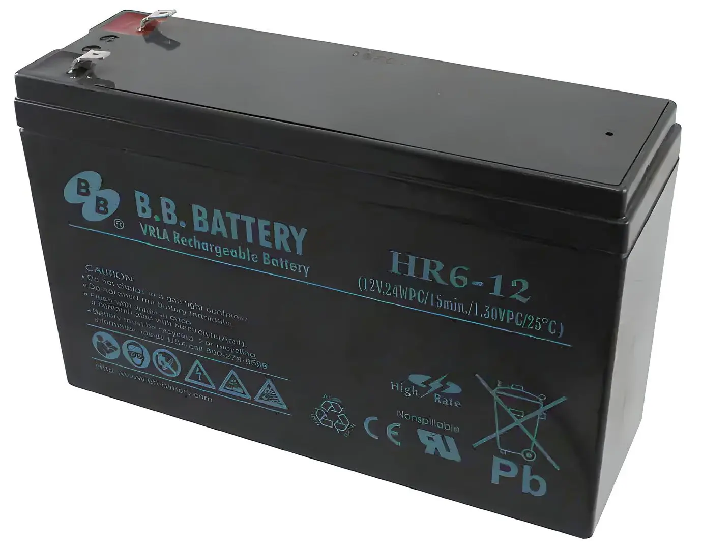 Аккумулятор для ИБП B.B. Battery HRC6-12 12V/ 6AH (Black)