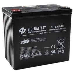 Acumulator pentru UPS B.B. Battery MPL55-12 12V/ 55AH (Black)