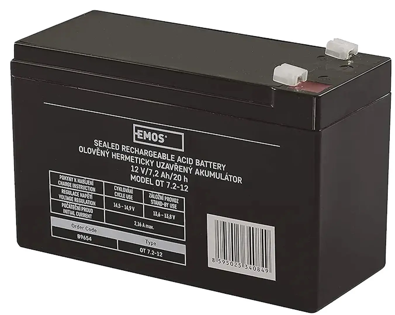 Acumulator pentru UPS Emos B9654 12V 7.2Ah (Black)