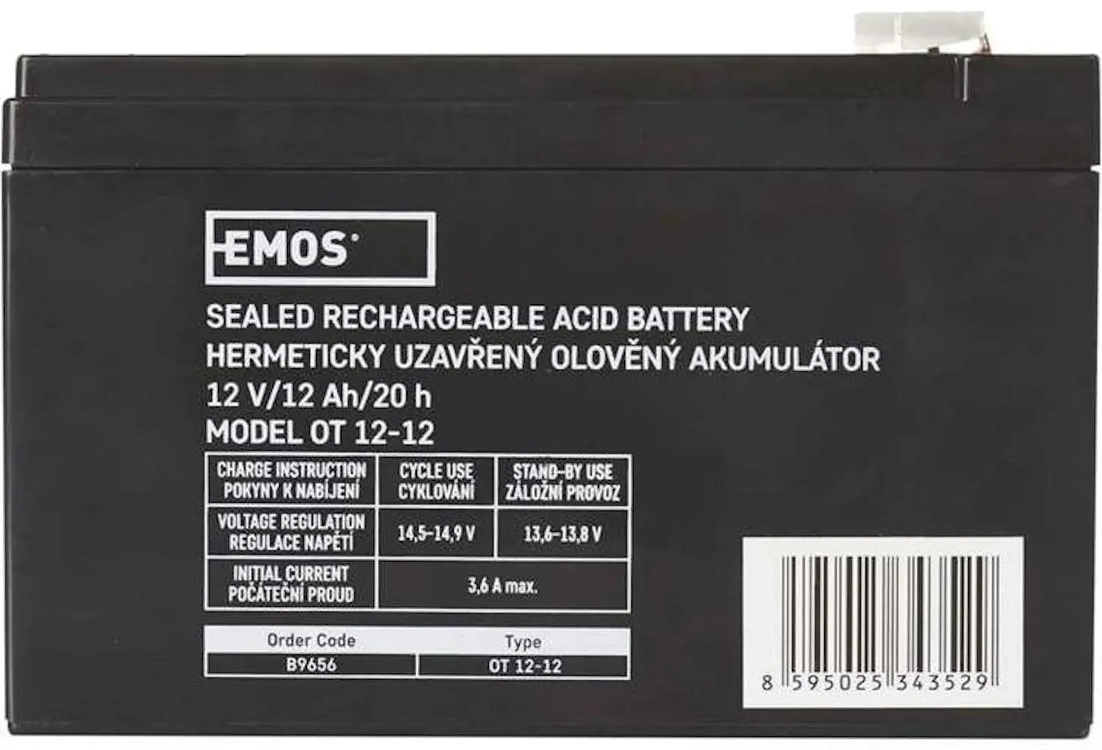 Acumulator pentru UPS Emos B9656 12V 12Ah (Black)