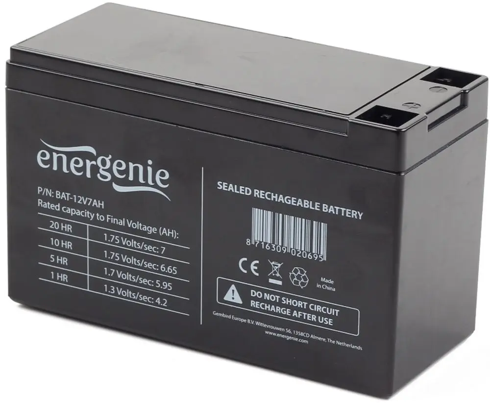 Acumulator penrtu Gembird GMB BAT-12V7.5AH (Black)