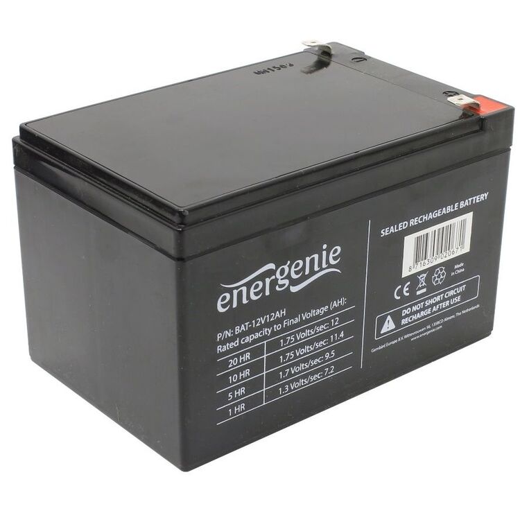 Аккумулятор для ИБП Gembird Energenie BAT-12V12AH 12V/12Ah (Black)