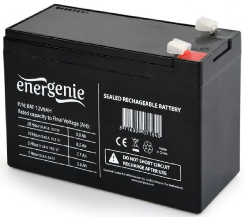 Аккумулятор для ИБП Gembird Energenie BAT-12V9AH (Black)