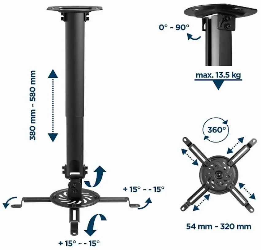 Suport pentru proiector Gembird CM-B-01 (Black)