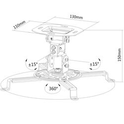 Кронштейн для проектора PureMounts PM-SPIDER-10W (White) Thumb