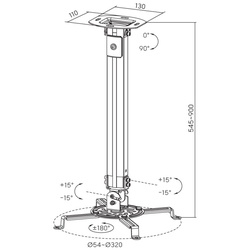 Кронштейн для проектора Reflecta Prometheus 23043 (White) Thumb