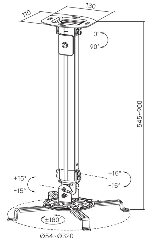 Кронштейн для проектора Reflecta Prometheus 23043 (White)