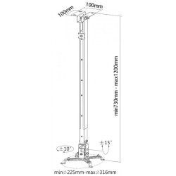 Suport pentru proiector Reflecta Tapa Universal 23059 (Silver) Thumb