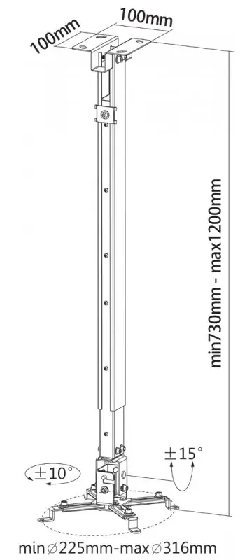 Suport pentru proiector Reflecta Tapa Universal 23059 (Silver) - 2