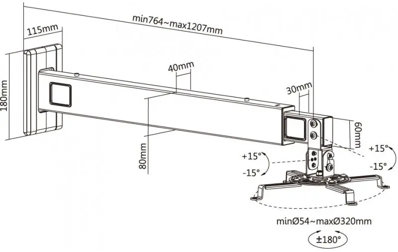 Suport pentru proiector Reflecta Vesta 120S (White)