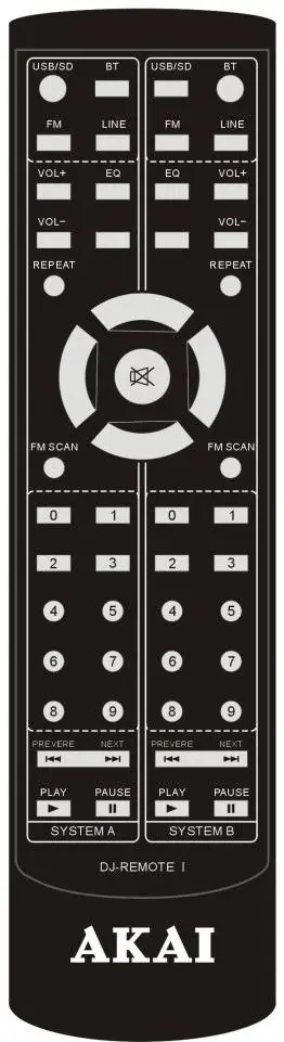 Акустическая система Akai DJ-T5 (Black) - 2