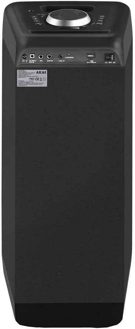 Портативная акустическая система Akai DJ-880 (Black) - 3