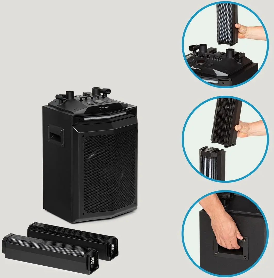 Sistem acustic Auna Clubmaster Tube Party (Black) - 5