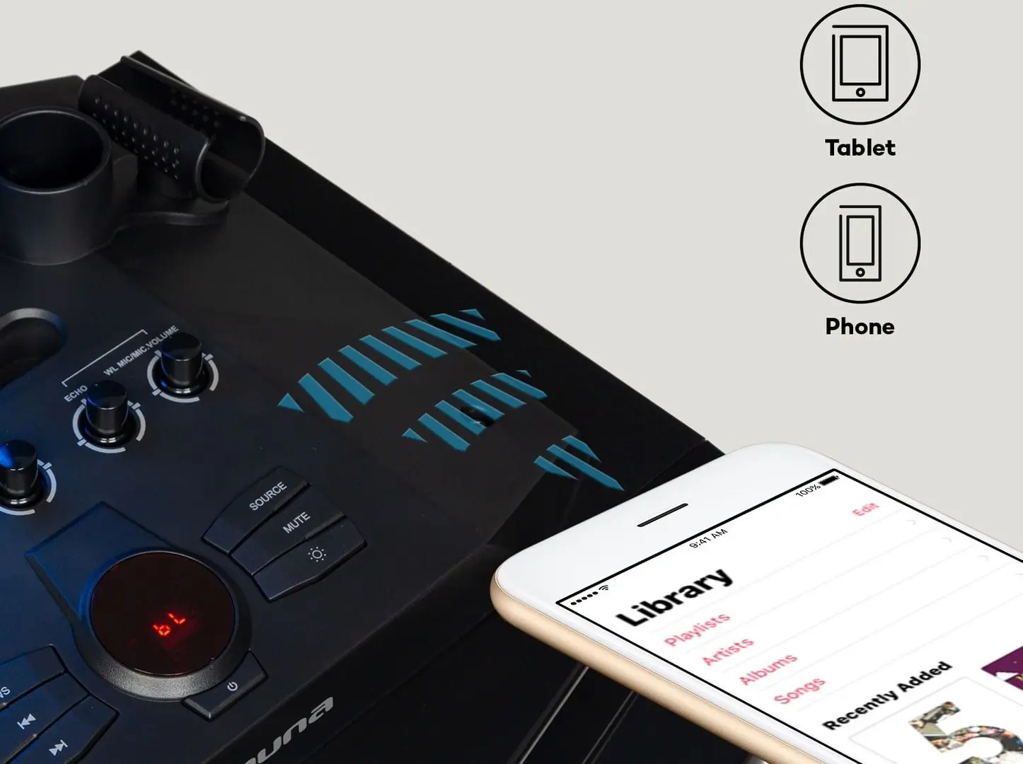 Sistem acustic Auna Clubmaster Tube Party (Black) - 6