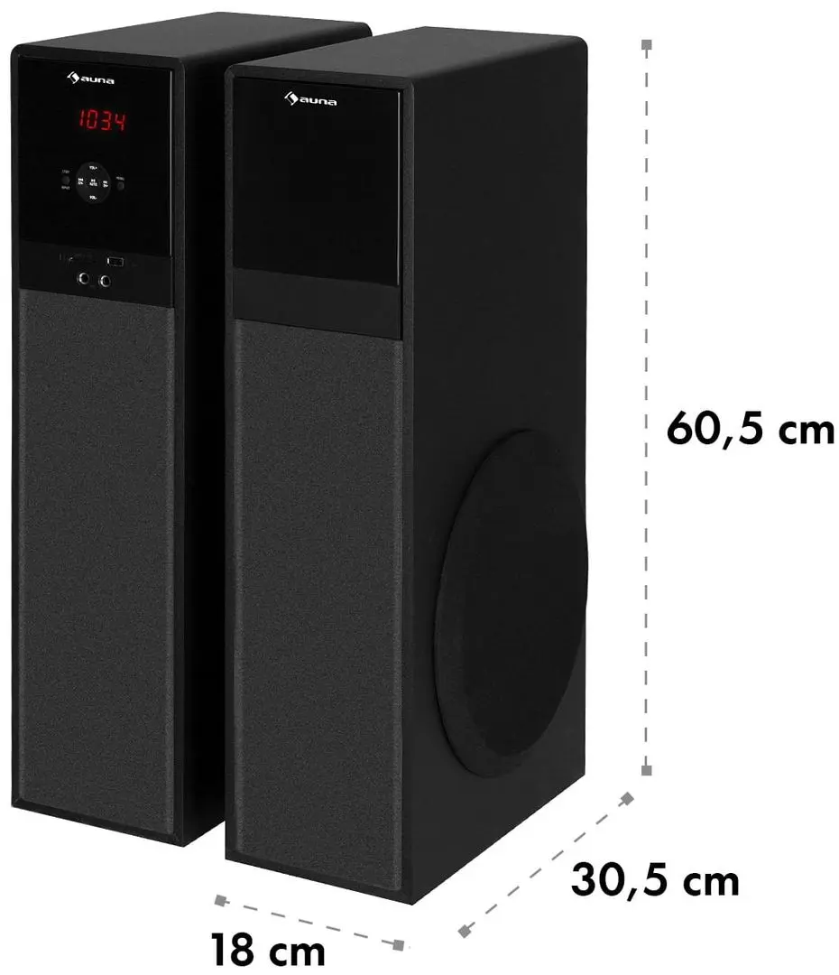 Sistem acustic Auna Line 100 A 2.0 10033072 (Black) - 2