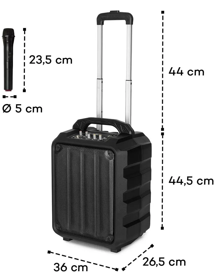 Портативная акустическая PA-система Auna Moving 80.1 LED (Black) - 8