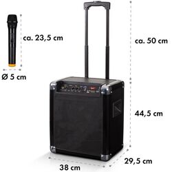 Sistem PA acustic portabil Auna Moving 80.2 LED (Black) Thumb